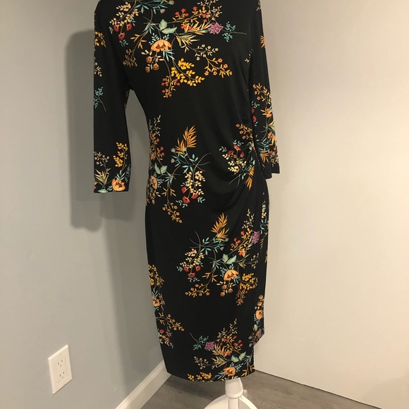 Never worn Flower black dress - Picture 2 of 9